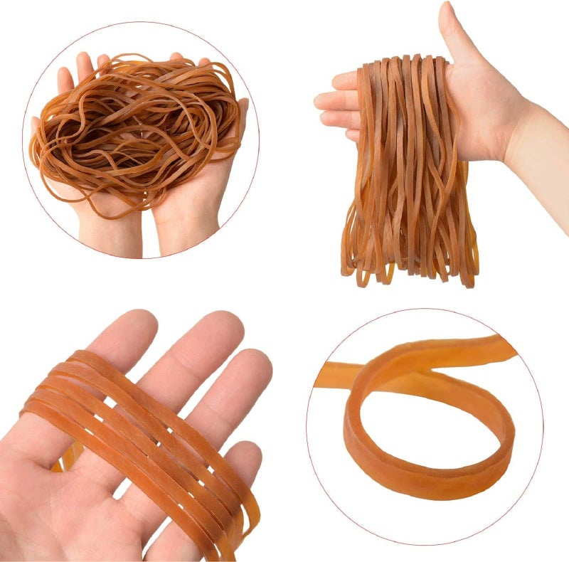 ZZJMCH 50 Pcs Large Rubber Bands Heavy Duty, Heavy Duty Trash Can Band, Strong Elastic Bands for School Home Office Supplies, Garbage Cans, File Folders, (8 x 0.16 Inch) - Image 3